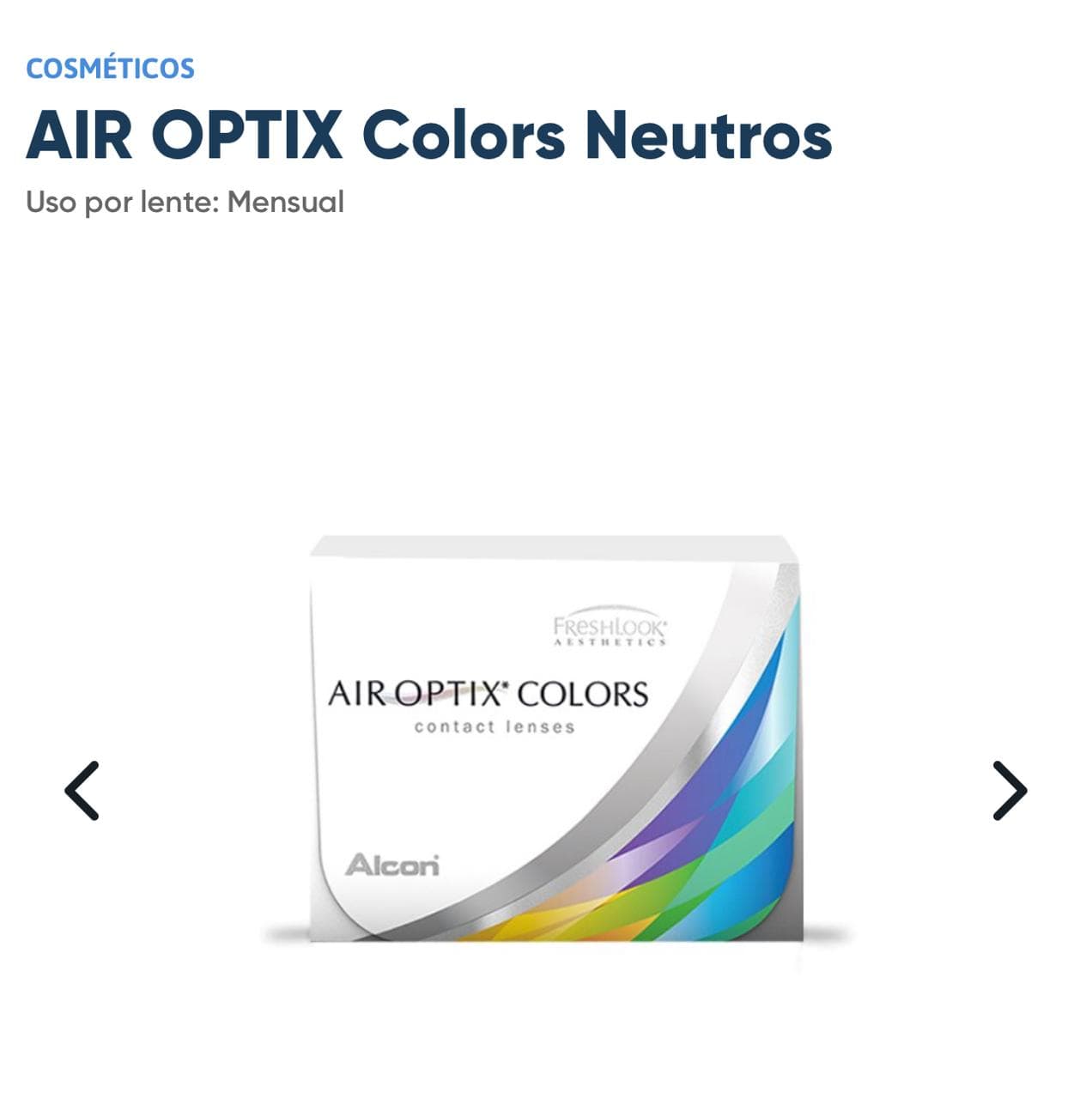 AIR OPTIX Colors — Cosméticos neutros