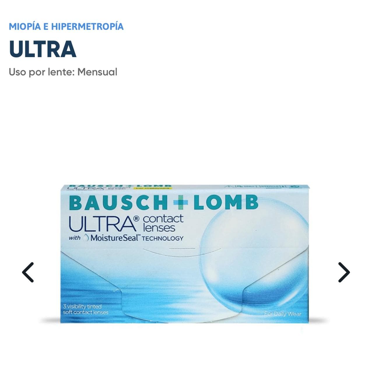 Bausch+Lomb ULTRA — uso mensual