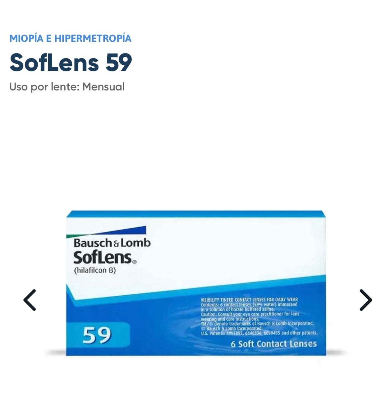 SofLens 59 — Bausch & Lomb
